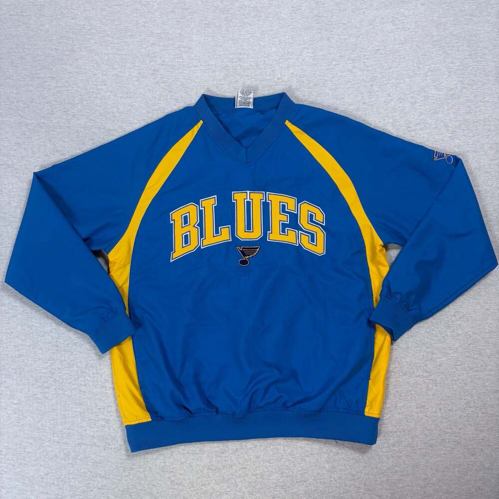 St. Louis Blues NHL Officially Licensed V-Neck Windbreaker Pullover Jacket M